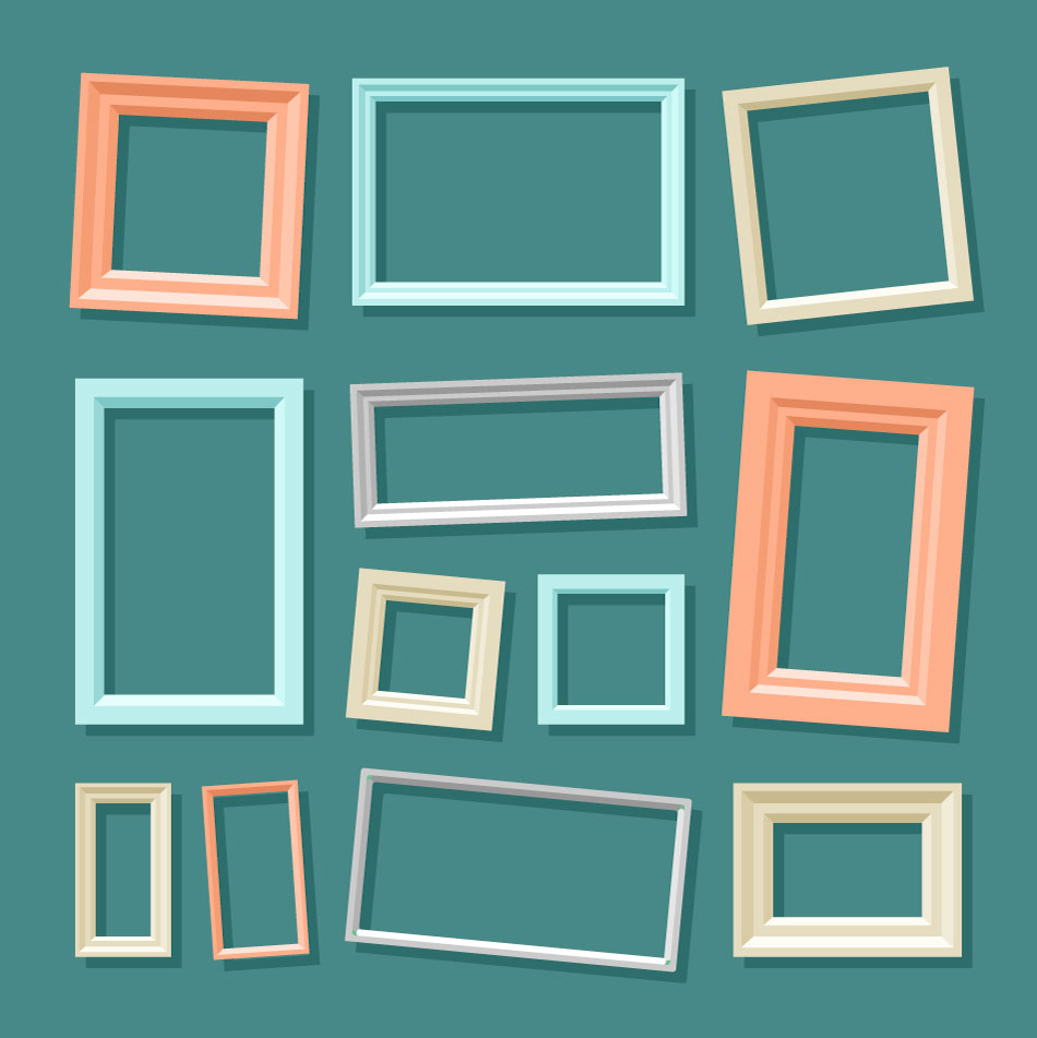 12 Colourful Photo Frames AI