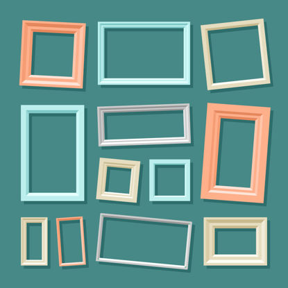 12 Colourful Photo Frames AI Vector