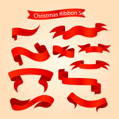 Red Silk Ribbon AI Vector