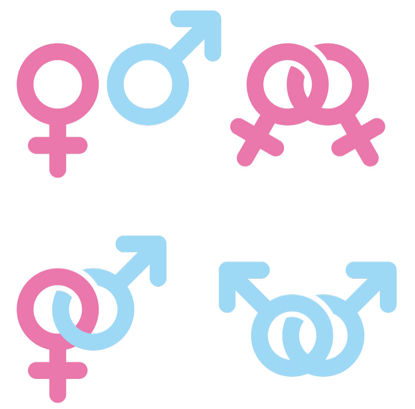Notations Of Man And Woman Icons AI Vector