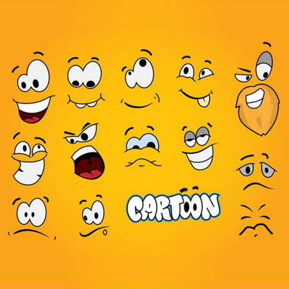 Cartoon Faces AI Vector
