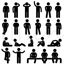 Cartoon Small People Icons AI Vector