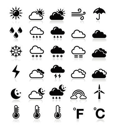 Vector de iconos de clima 3 AI
