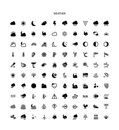 Weather Icons 2 AI Vector