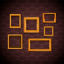Gloden Photo Frames AI Vector