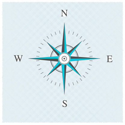 Simple Compass Graphic AI Vector