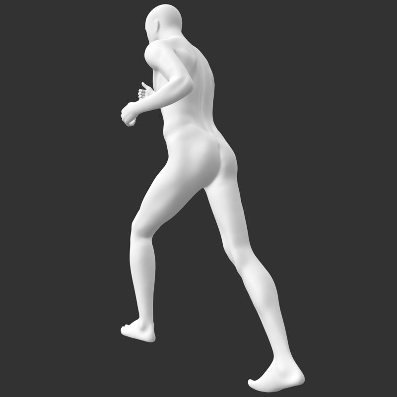 Skiing male Mannequin 3d Printing Model