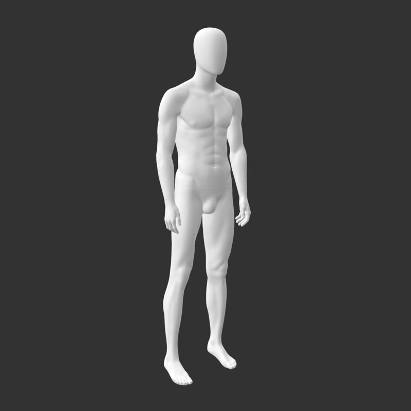 Férfi sportállvány manöken arc nélküli 3D nyomtatási modell