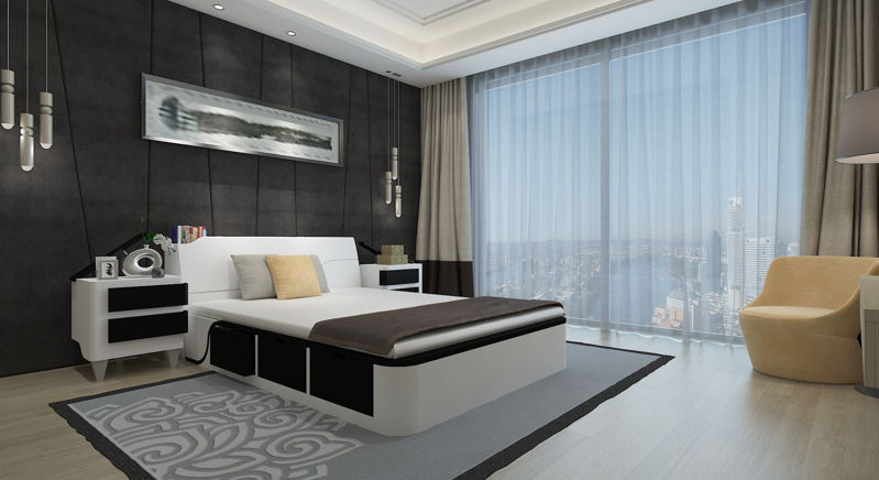 Smart Bedside Cabinet Receiving Bed 3d model