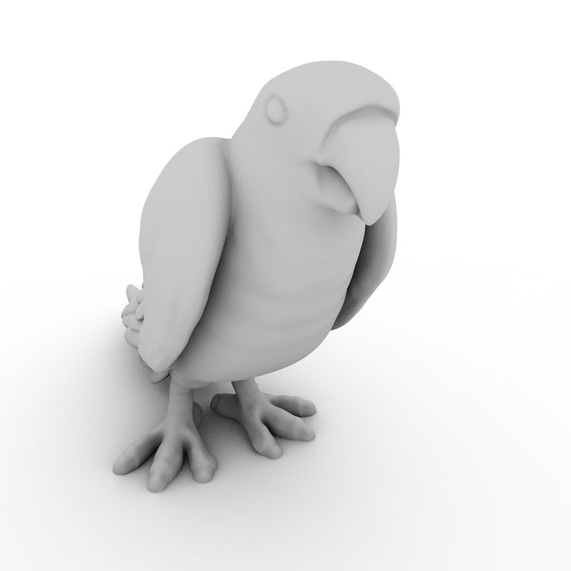 Modelo de impressão 3d papagaio