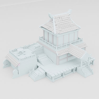 مدل 3D معماری باستان چینی