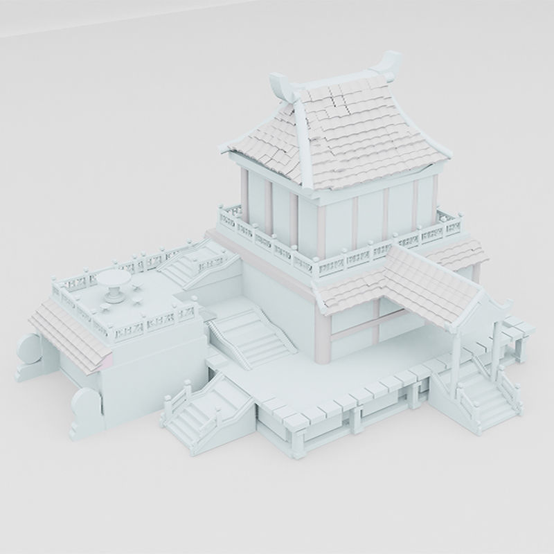 مدل 3D معماری باستان چینی