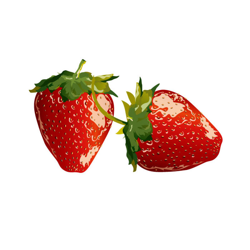 Photorealistic fresh strawberry AI vector