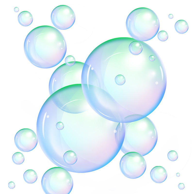 Color Bubbles Photorealistic Graphic psd