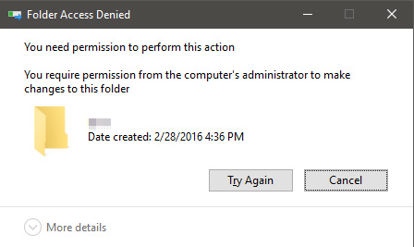 Cannot Delete Folder or Files Access Denied