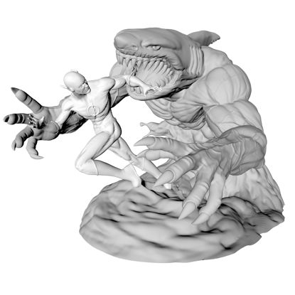 King Shark and Flash 3d printing model