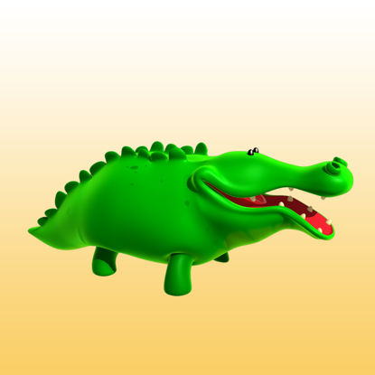 Krokodil Cartoon 3D Modell Tier 0047