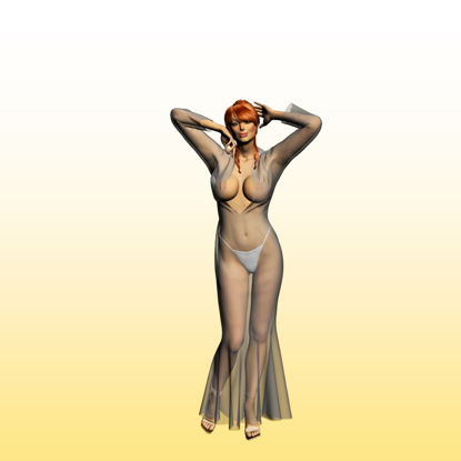 Сексуальная горячая девушка 3D Модель 0025
