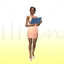 Office Female Clerk 3D Model Character Girl Woman 0014