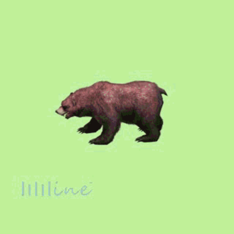（動物-0012）-3D-モンスターの熊の攻撃-1