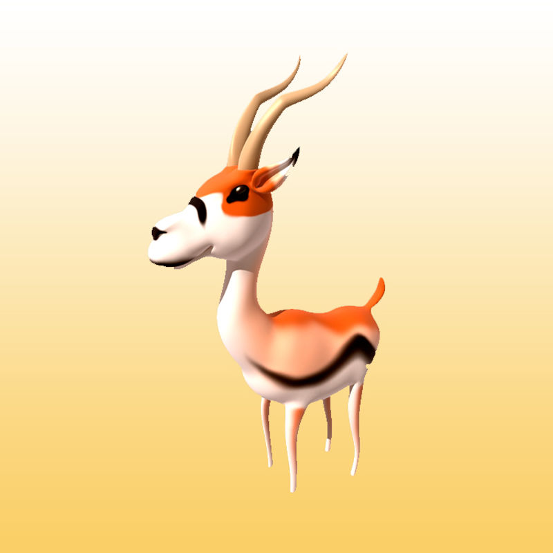 کارتون Gazelle 3D Animals - 0030