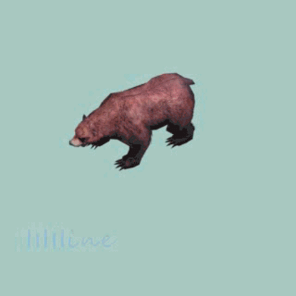 (Animal-0021) -3D-Canavar Ayı-ölüm