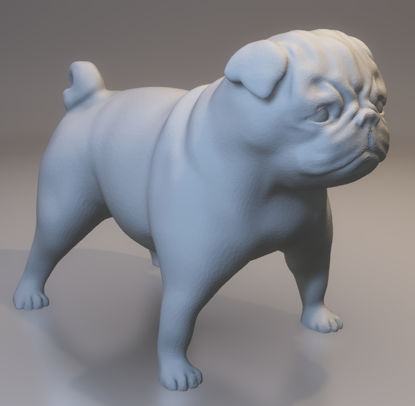 Pug 3D Baskı Modeli