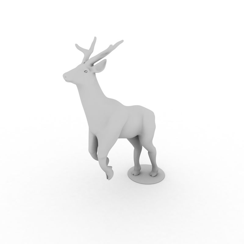 鹿3D打印模型