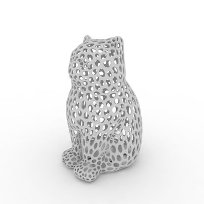 Cat Hollow Voronoi 3d model tiskanja