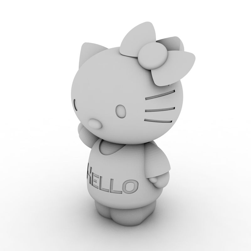 Hello Kitty 3d baskı modeli