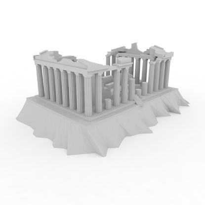 Modèle d'impression 3D des ruines du temple grec