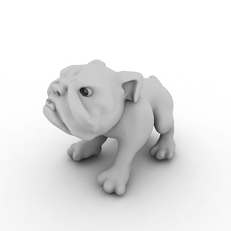 Bulldog 3d printing model 2