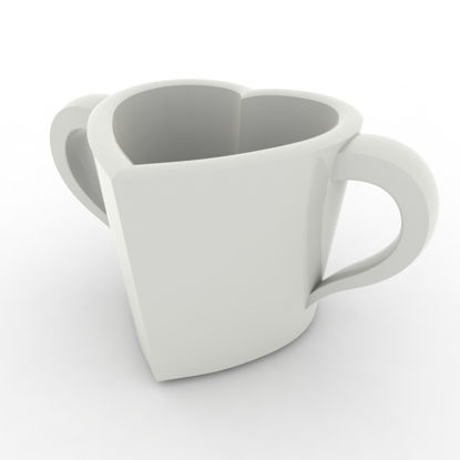 Love Heart Shape Cup 3d printing model