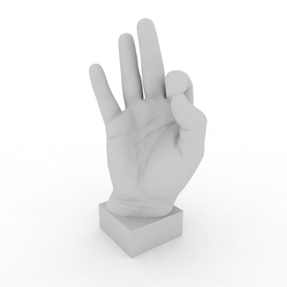 3d модель жеста Palm OK для печати