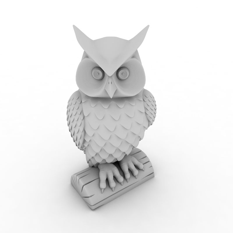 Owl 3d-utskriftsmodell