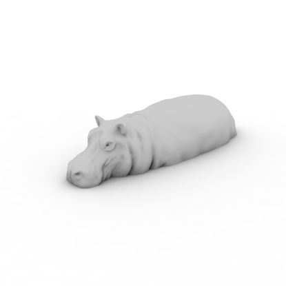 Modelo de impressão 3d hipopótamo