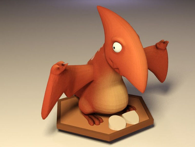 Cute pterosaur 3d model