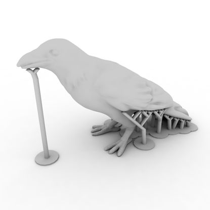 Model tiskanja vrana v obliki vrane