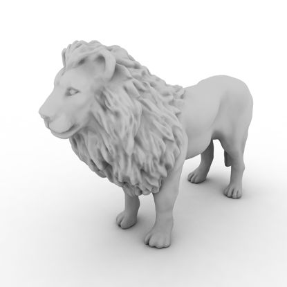 Modelo de impressão 3d do leão