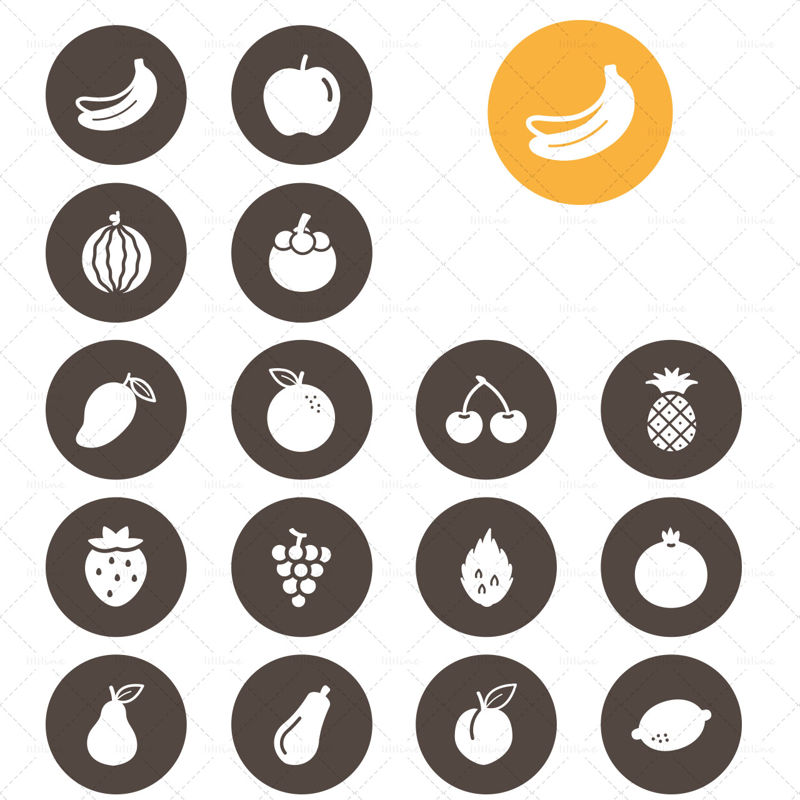 Fruit vector esp flat icon