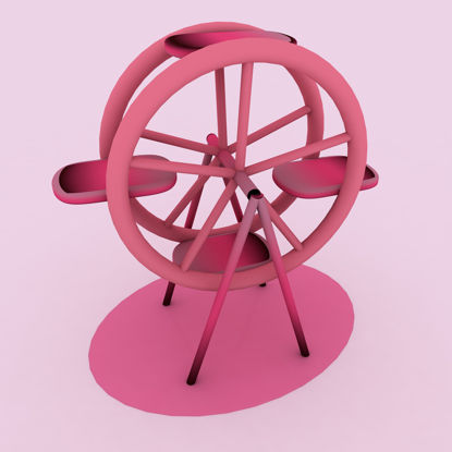Modelo 3d de roda de playground dos desenhos animados
