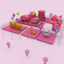 Cartoon community building 3d model