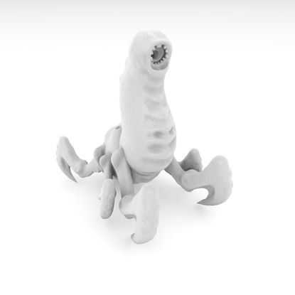 Cave worm monster 3d print model