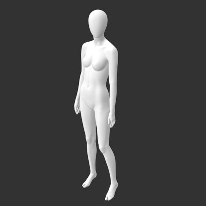 يقف أنثى المعرضة نموذج الطباعة 3D