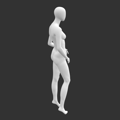 مدل چاپ 3D مانکن زنانه بدون صورت و ماهیچه