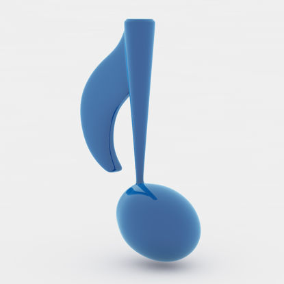 音乐五线谱音符3D模型