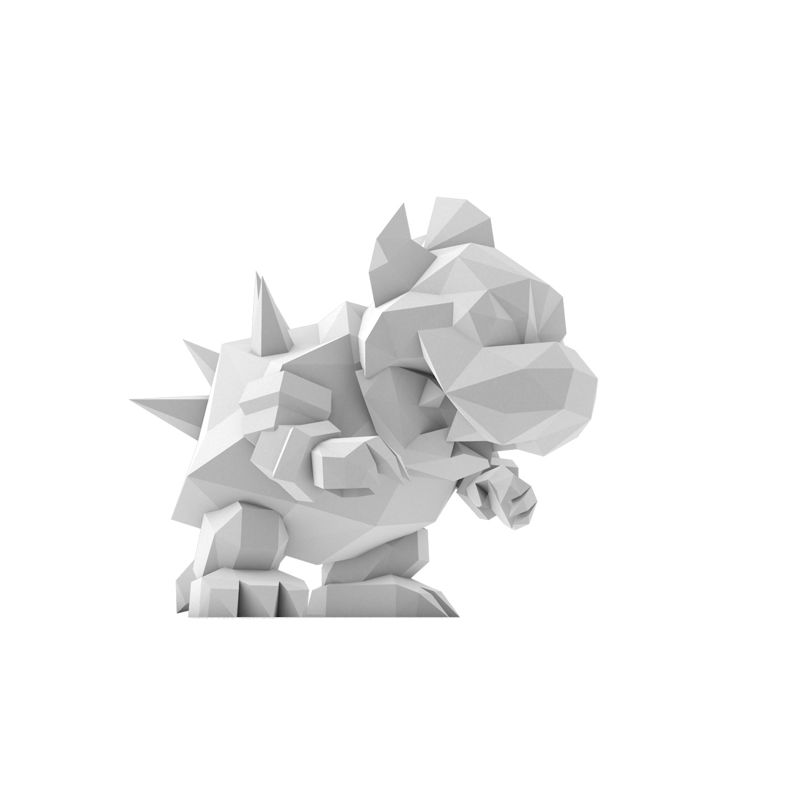 Schattige cartoon Bowser lowpoly 3D-printmodel