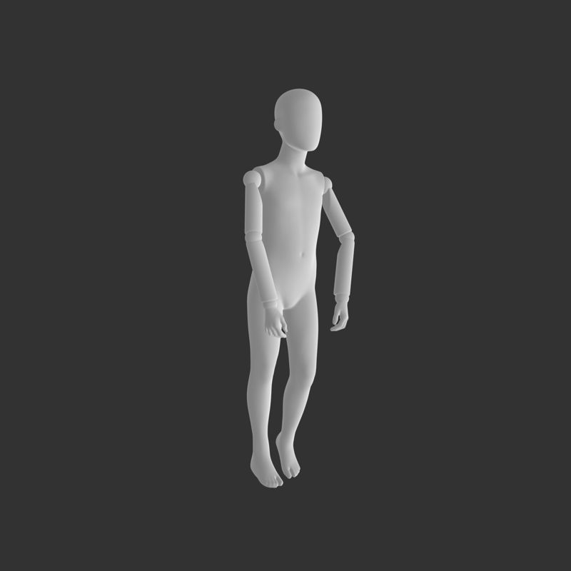 Kid mannequin standing 3d print model