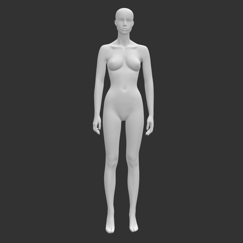 Adult female mannequin 3d print model