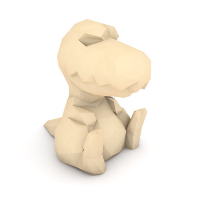 Model de imprimare 3D cu tiranosaur drăguț low-poly